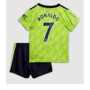 Manchester United Cristiano Ronaldo #7 kläder Barn 2022-23 Tredje Tröja Kortärmad (+ korta byxor)